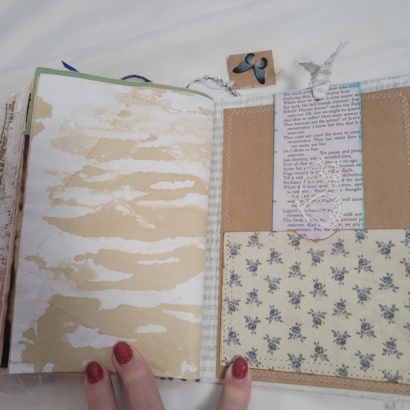 Junk Journal Handcrafted Handmade 160 Pages Country Chic - Picture 12 of 13